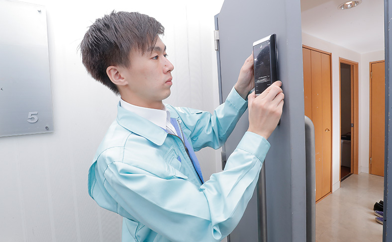 鍵取り付け