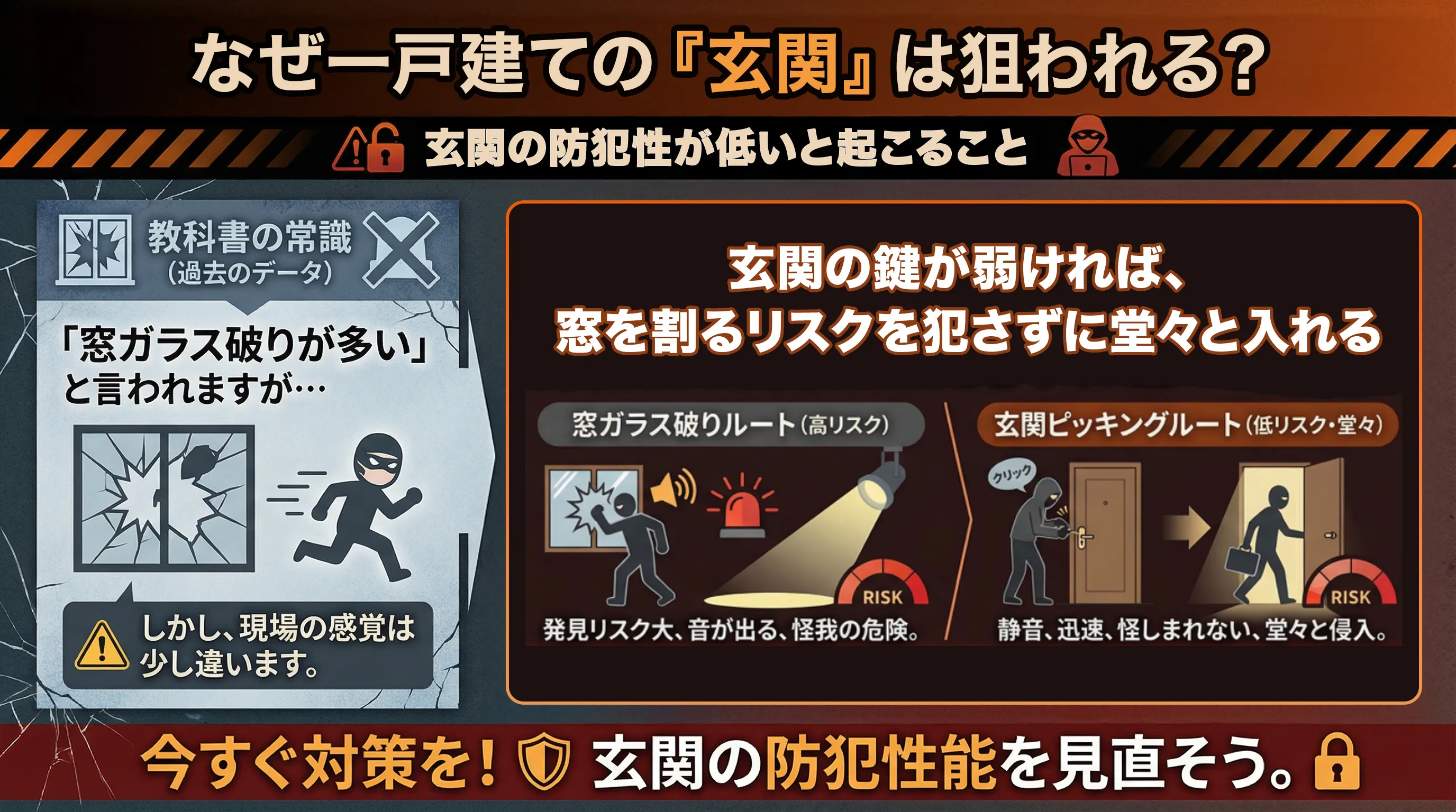 一戸建ての玄関が狙われる理由