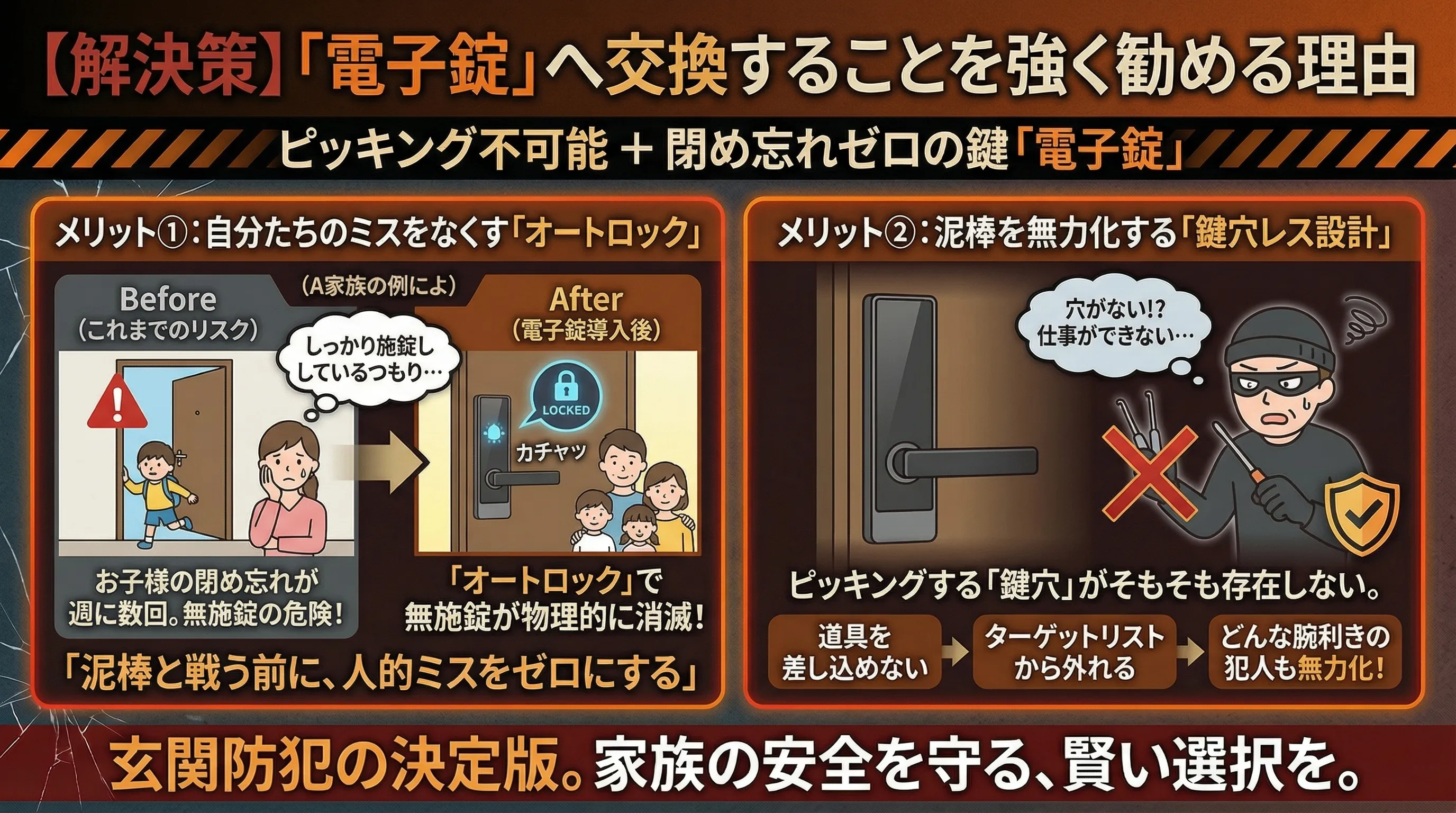 玄関の鍵を電子錠にするべき理由を鍵屋が解説
