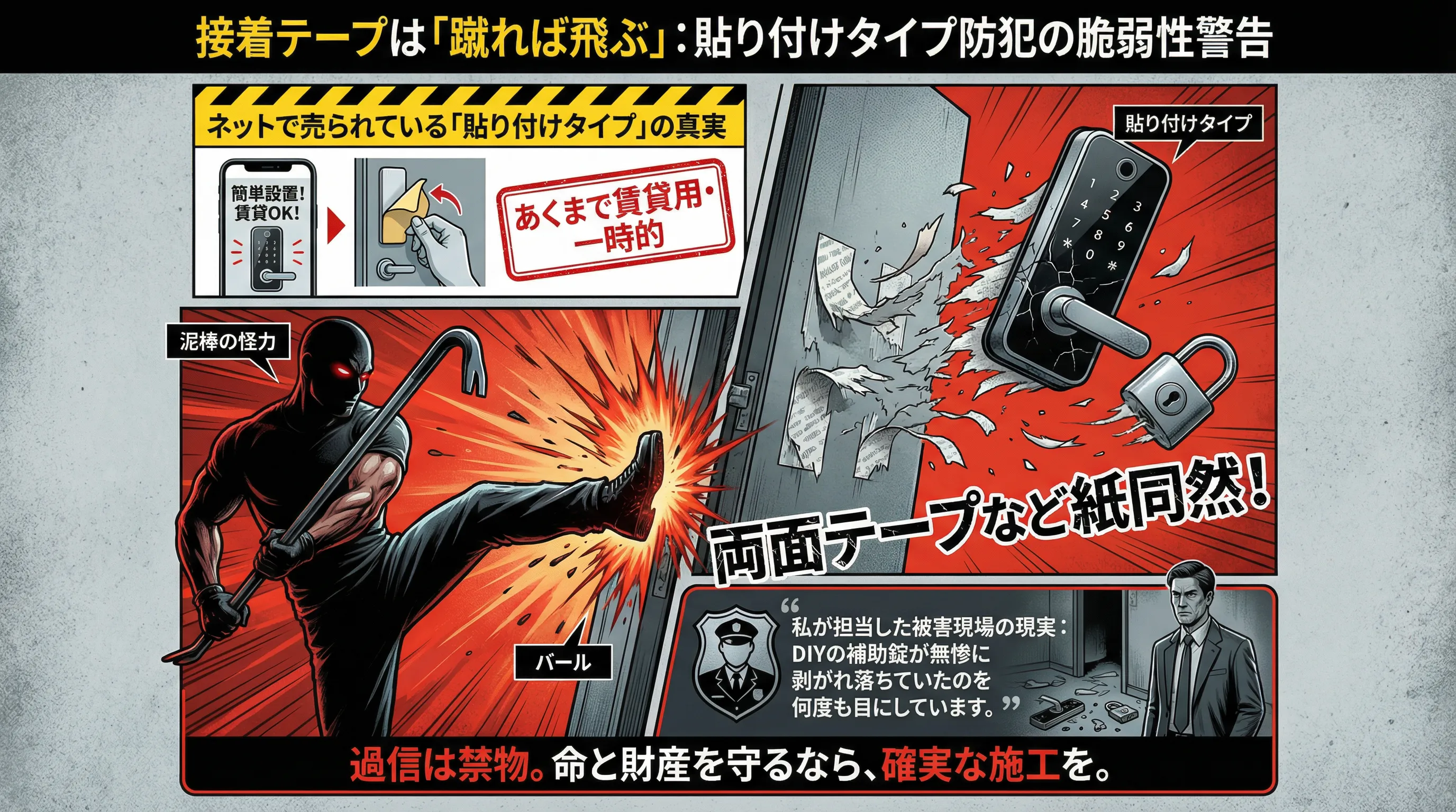 DIYによる鍵交換は泥棒に破壊されるリスクがある