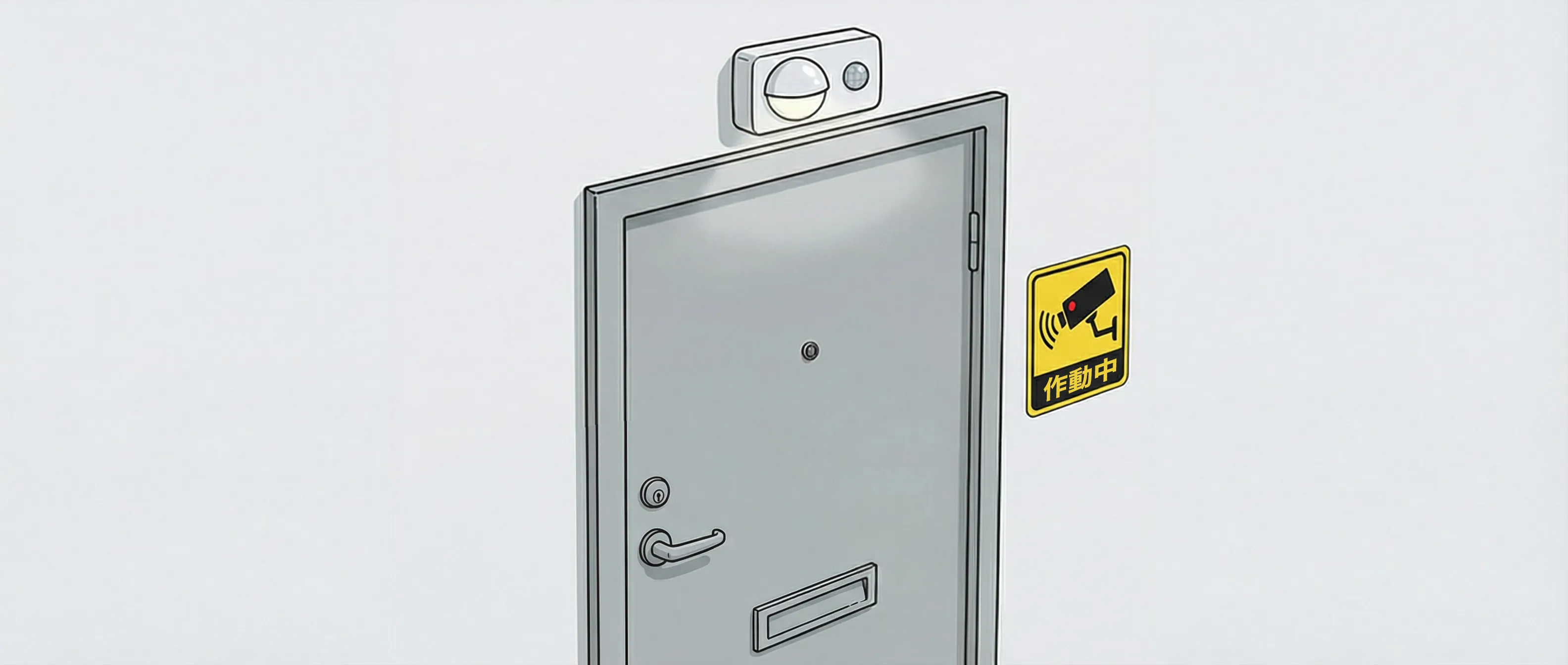 ステッカーで防犯対策