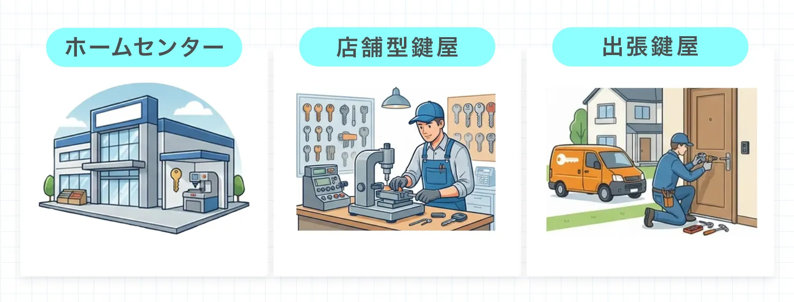 合鍵はどこで作る？時間・料金の比較とプロが教える注意点