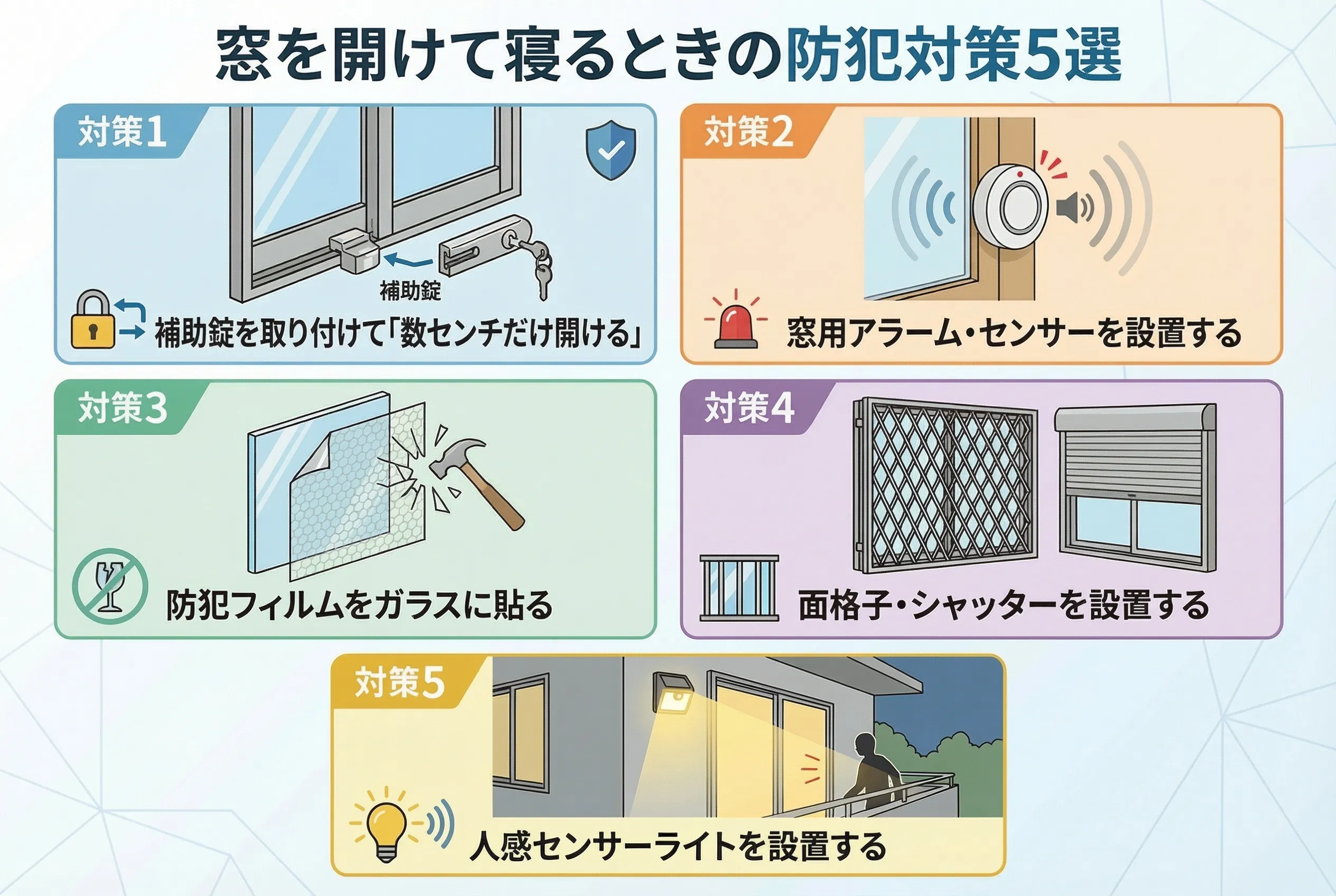 窓にできる防犯対策5選
