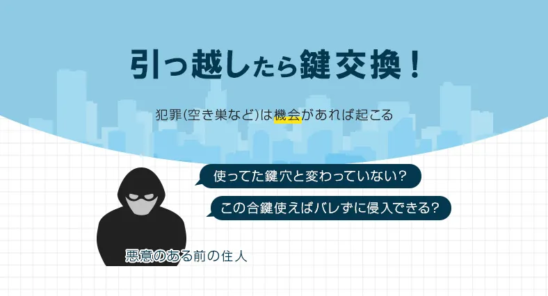 犯罪機械論の考え方と鍵交換