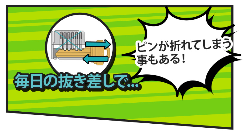 鍵内部のパーツ破損