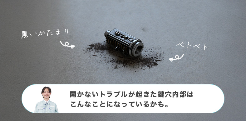 回らない鍵の内部