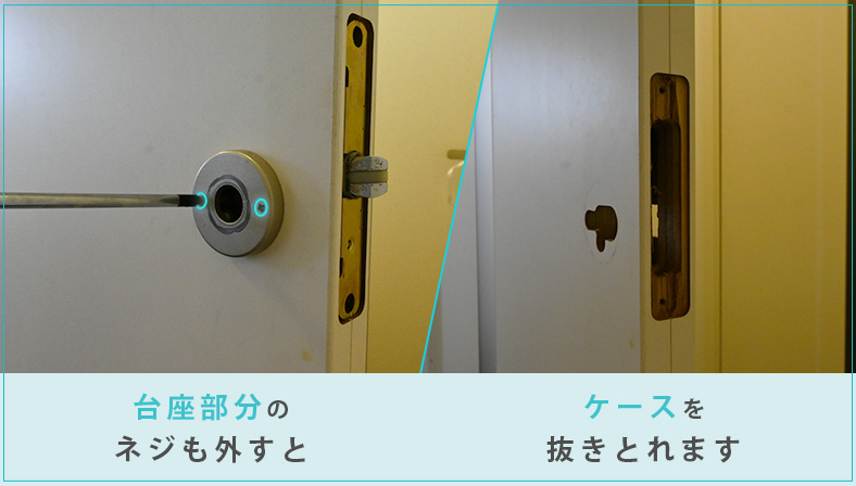 古いレバーハンドルのケースを外す方法