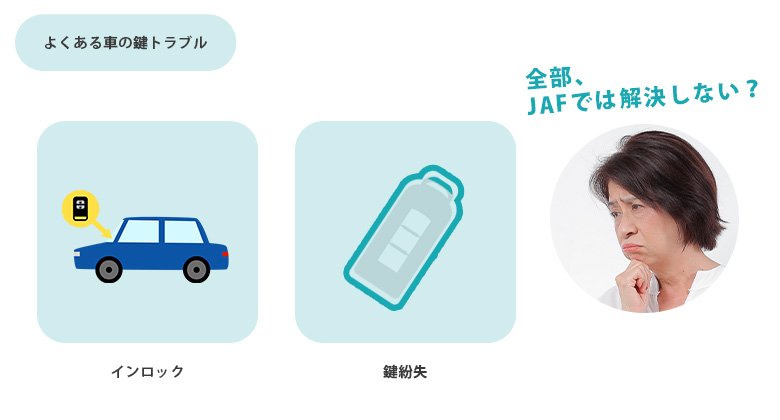 車の鍵を紛失した時にJAFは使える？