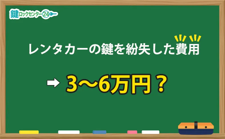 レンタカーの鍵を紛失した場合の費用